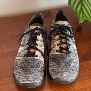 Nike Free RN Flyknit Multi-Color Black Blue Glow Shoes 831069-004